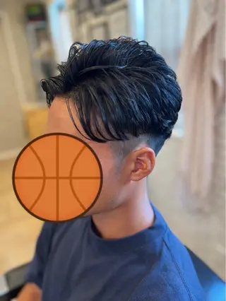 ミディアム パーマ メンズ HOOPbarber shop💈のヘアスタイル