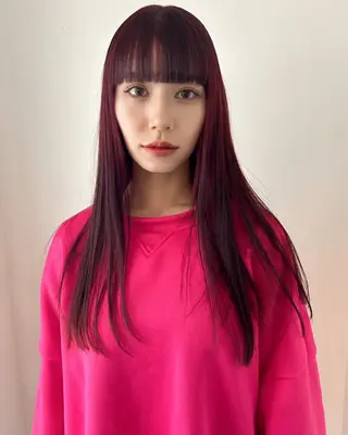 ロング カラー Loom.所属・村上雅人 ナチュラルモードのヘアスタイル