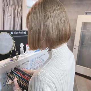 ショート カラー 髪質改善 中川　翔のヘアスタイル