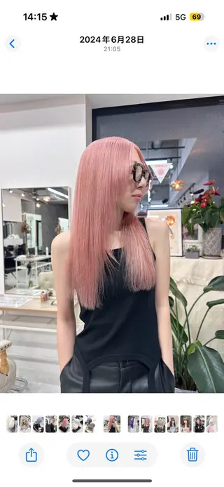 カラー 漆畑 莉奈のヘアスタイル