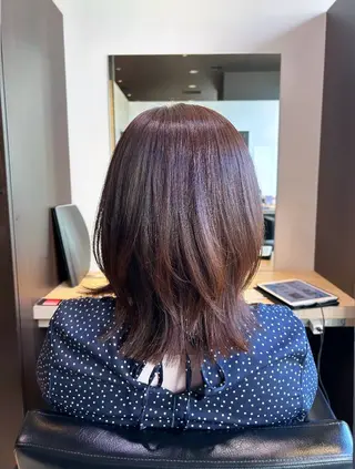 ミディアム カラー パーマモデル募集中 瀬在紗也香のヘアスタイル