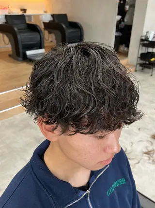 ショート パーマ メンズ 新潟メンズパーマ 新潟駅/小田拓実のヘアスタイル