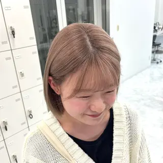 ミディアム カラー ハイトーン/ 髪質改善/上質艶髪のヘアスタイル