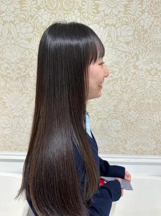 ロング パーマ 髪質改善カラー💎 オオネヨシナリのヘアスタイル