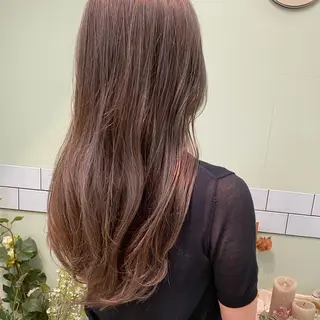 ミディアム カラー 髪質改善ｶﾗｰ ｹｱﾌﾞﾘｰﾁ/ﾀﾑのヘアスタイル