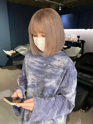 ショート カラー 🌈ハイトーン/ボブ 長江理志🌈のヘアスタイル