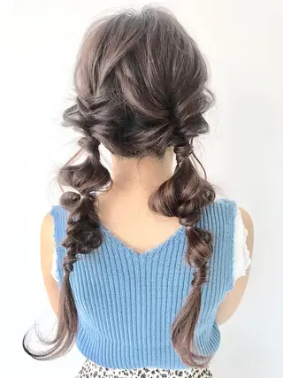 ロング ヘアアレンジ 女性専用サロン 【中崎町】ゆきみのヘアスタイル