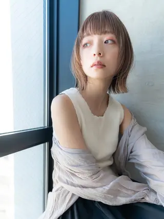 ミディアム カラー 韓国レイヤー🇰🇷 韓国研修◎渋谷カイトのヘアスタイル