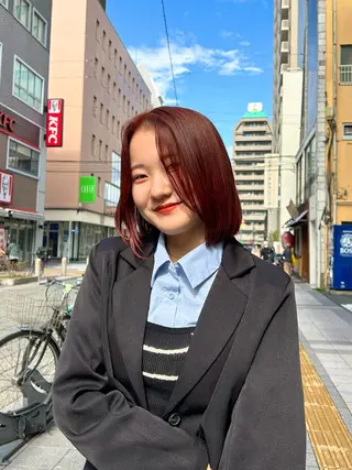 ショート カラー メンズ/ボブ/パーマ /くるみのマツエク・マツパデザイン