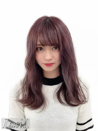 ロング カラー ヘアアレンジ LuciA/エクステ カラーのヘアスタイル
