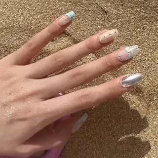 ネイル By moonネイル 🌷ワンホン/韓国風のネイルデザイン