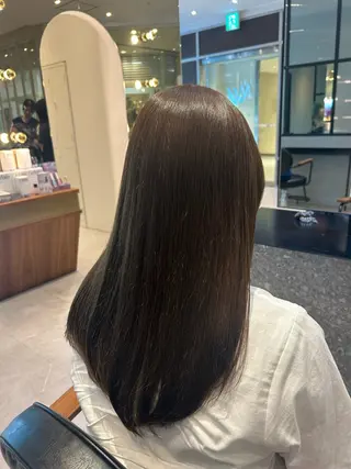 セミロング カラー ヘアアレンジ 縮毛矯正/カット/ 韓国ヘア/蛯原🍤のヘアスタイル