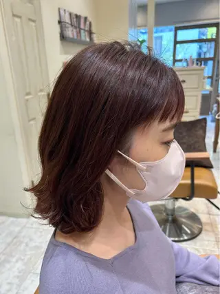 ミディアム パーマ Yamamoto 半個室美容室zinaのヘアスタイル