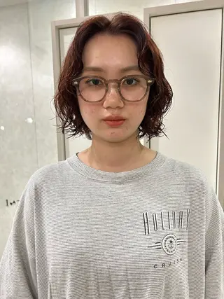 ショート カラー パーマ aika/パーマ/ ショート/伏見のヘアスタイル