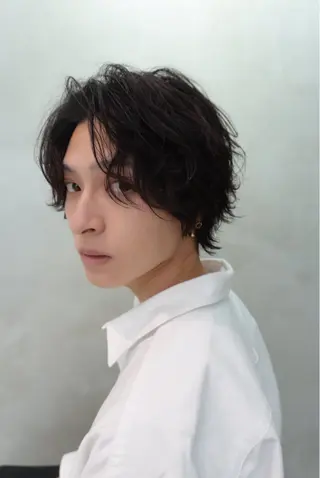 パーマ メンズ パーマ/カラー ブリーチ/廣田歩のヘアスタイル