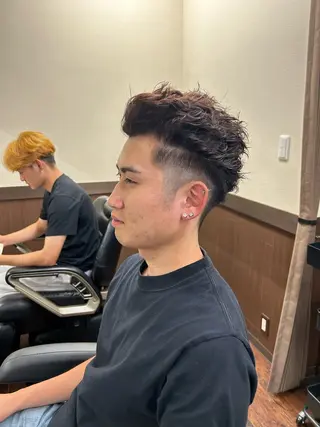 パーマ メンズ 篠田 蒼のヘアスタイル