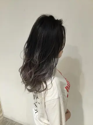 セミロング カラー AMI Hair  supply所属・髪質改善カラー 韓国風レイヤーのヘアスタイル