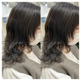 ミディアム カラー 村山 茉衣のヘアスタイル