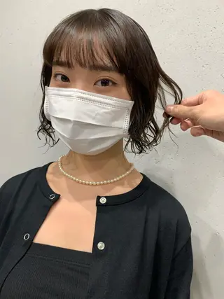 パーマ ボブパーマコテ巻き風 パーマNo1深江秀平のヘアスタイル