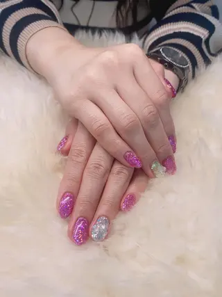 ミディアム 💜MIYA nail川崎店のネイルデザイン