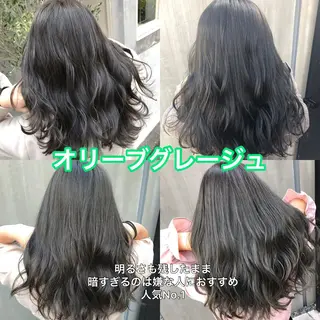 セミロング カラー 赤み消し韓国ヘア レイヤー縮毛🤍渡邉のヘアスタイル
