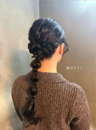 ロング ヘアアレンジ LeAng所属・佐伯 桃のヘアスタイル