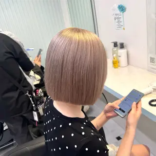 ミディアム カラー 暖色🩷透明感カラー ♡Maika♡のヘアスタイル