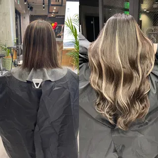 ロング カラー ヘアアレンジ マツエク・マツパ TATSUYA アートディレクターのヘアスタイル