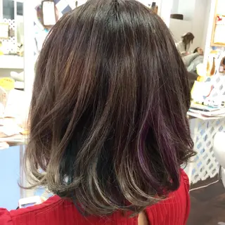 ミディアム カラー 加藤 直樹のヘアスタイル