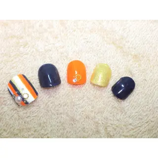 ネイル 痛ネイル/ワンホン/ フィルイン/長さだしのネイルデザイン