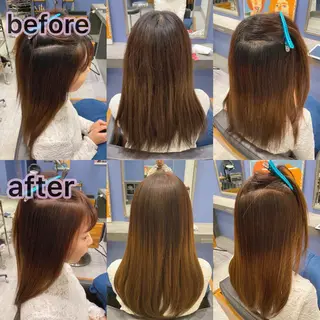 ロング カラー パーマ ブリーチ縮毛矯正/ デサキ ショウヘイのヘアスタイル