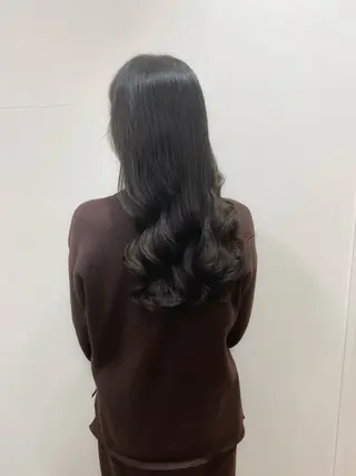 セミロング コテ巻き風パーマ💛 池袋のヘアスタイル