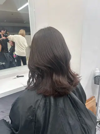 ミディアム カラー パーマ ヘアアレンジ メンズ キッズ ブリーチなしカラー/ ブラウン/レイヤーのヘアスタイル