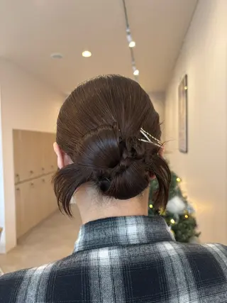 ヘアアレンジ ボブ/顔周りレイヤー 🎀momoka🎀のヘアスタイル