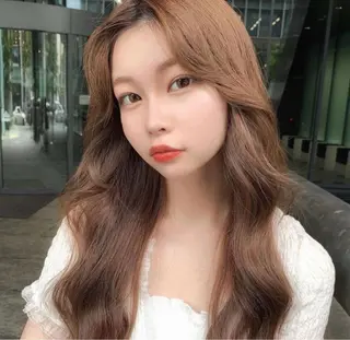 ロング カラー ❤️ブリーチなし💚 ダブルカラー平野実花のヘアスタイル