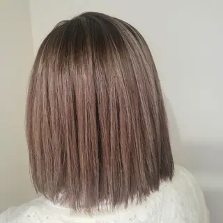 ミディアム 🇰🇷透明感×ハイ トーン🌟tomoのヘアスタイル