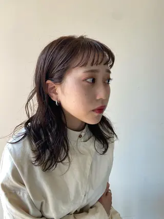 セミロング パーマ ヘアアレンジ パーマ特化美容師 mikuのヘアスタイル