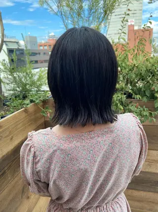 セミロング カラー パーマ ヘアアレンジ メンズ キッズ マツエク・マツパ times salon名駅所属・久木原 ゆりのヘアスタイル