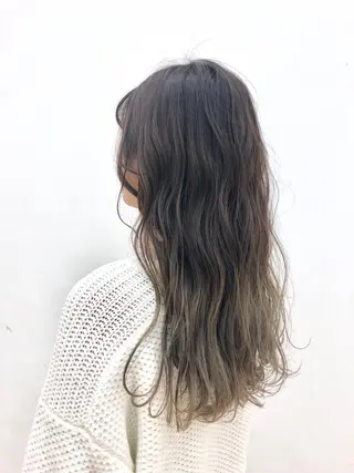 ロング カラー 後藤紗英/髪質改善 /オリーブベージュのヘアスタイル