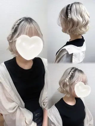 ショート ヘアアレンジ prize 錦糸町店所属・ブリーチモデル募集中 💜manaka💜のヘアスタイル