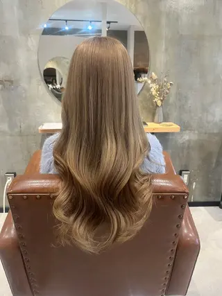 ロング カラー ヘアアレンジ Noele hair atelier(ノエルヘアアトリエ)所属・北上ゆい/個性派/ ナチュラルアレンジのヘアスタイル