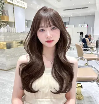 カラー ヘアアレンジ hiyori /透明 感ピンク/ラベンダーのマツエク・マツパデザイン