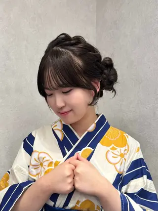 ヘアアレンジ 銀座/前髪顔まわり/ 透明感カラー/danのヘアスタイル