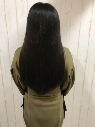 セミロング カラー ヘアアレンジ チビ編み込みエクステ シールEXどぅ〜すのヘアスタイル