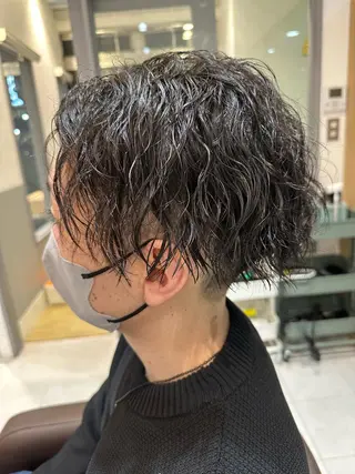 ミディアム パーマ メンズ 💈メンズ特化 美容師サキ💈のヘアスタイル