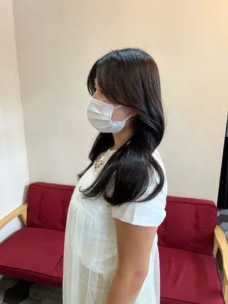 カラー ヘアアレンジ 似合わせ顔まわり カット💛森尾真由美のヘアスタイル