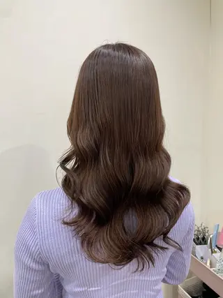 セミロング パーマ 韓国風パーマ/ヘア セット/店長みづきのヘアスタイル