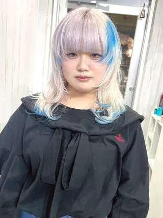 ミディアム カラー 深夜帯！説明文必読 Oahu iwataのヘアスタイル