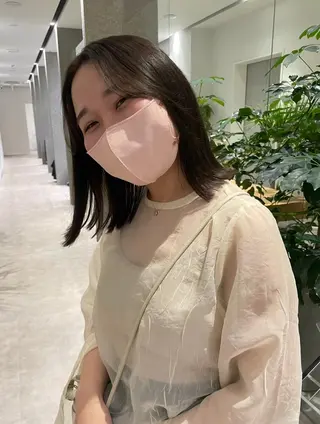 ミディアム カラー ベージュ🤎透明感 カラー🤎anriのヘアスタイル