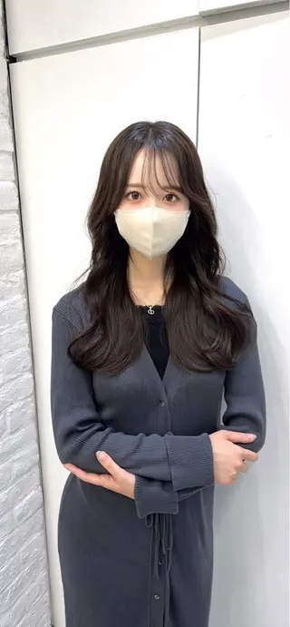 ロング カラー 韓国ヘア♡ 顔まわりカットayaのヘアスタイル